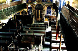 Interior of early 20th C. Temple Synagogue in Medias, Romania.